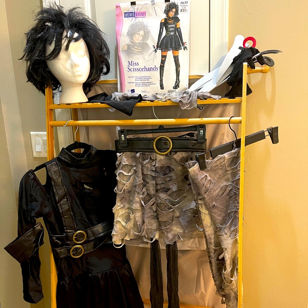 Miss Scissorhands Black and Gray Women's Costume Set